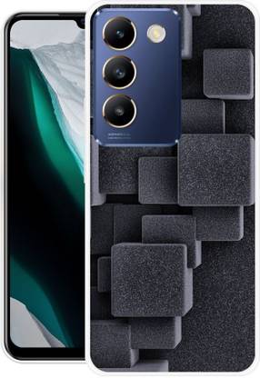 MD CASES ZONE Back Cover for Vivo T3 5G /V2334 Black, 3D black pattern Printed Mobile Back Cover