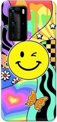 NDCOM Back Cover for HUAWEI P40 PRO 5G Smilely Emoji Multicolour Printed Hard Case
