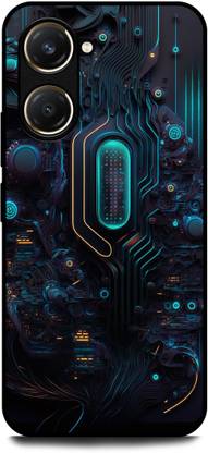 WallCraft Back Cover for iQOO Z9 Lite 5G (, TECHNOLOGY, MACHINE, COMPUTER, CHIP, BLUE