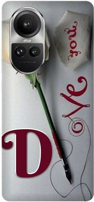 JUGGA Back Cover for OPPO Reno10 Pro 5G, D LOVES D NAME,D NAME, D LETTER, ALPHABET,D LOVE D NAME