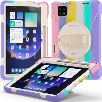 HIGAR Bumper Case for Xiaomi Mi Pad 6 / Mi Pad 6 Pro, Silicone Hybrid PC Tablet Case with Grip & Shoulder Strap