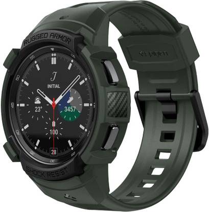 Spigen Rugged Armor Pro Bumper Case for Case & Strap for Galaxy Watch 4 Classic (46mm)