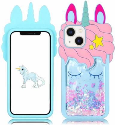 CASE CREATION Bumper Case for Apple iPhone 13, iPhone 13 Unicorn Liquid Glitter Phone Case
