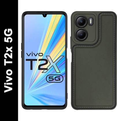 Dgeot Back Cover for Vivo T2x 5G |Anti-Slip| Leather Texture| Scratch Resistant| Protective Case|