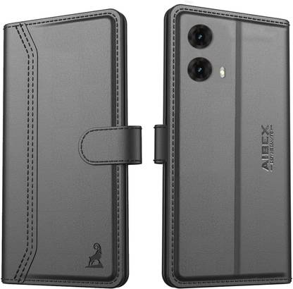 AIBEX Flip Cover for Motorola G85 5G |Premium Leather Finish | Magnetic Closure | Kickstand Feature