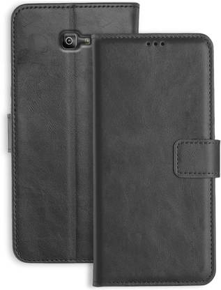 COVERHEAD Flip Cover for Galaxy J7 Prime-SM-G610F leather flip (Black, Shock Proof, Pack of: 1)