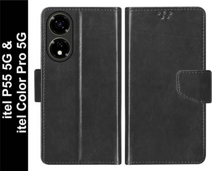 SBMS Flip Cover for itel Color Pro 5G / itel P55 5G Back Cover Case with Magnatic Closure