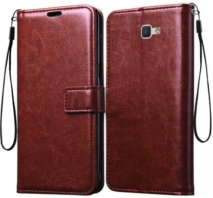 SUCH Flip Cover for SAMSUNG J7 Prime leather flip (Brown, Shock Proof, Pack of: 1)