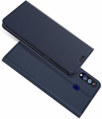 Accessories Kart Flip Cover for Samsung M40 flip cover Slim Wallet Case Heavy Duty Shockproof Protective Cover Blue