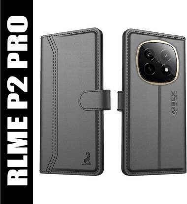 AIBEX Flip Cover for Realme P2 Pro 5G|Premium Leather Finish | Magnetic Closure | Kickstand Feature
