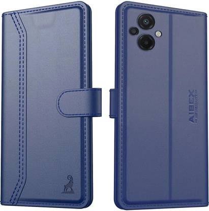 AIBEX Flip Cover for Poco M5| Premium Leather Finish | Magnetic Closure | Kickstand Feature | Shockproof