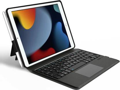Proelite Bluetooth Keyboard case for iPad 10.2 9th Gen/8th Gen/7th Gen/Air 3/Pro10.5 Bluetooth Standard Tablet Keyboard Compatible with Desktop, Laptop, Mac 22 RGB Effects, Adjustable 4-level RGB backlit