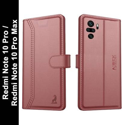 AIBEX Flip Cover for Redmi Note 10 / Redmi Note 10s| Premium Leather Finish | Magnetic Closure | Kickstand