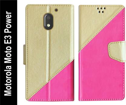 SBMS Flip Cover for Motorola Moto E3 Power Back Cover Case with Magnatic Closure