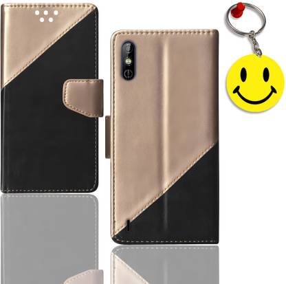 HANIRY Flip Cover for Tecno Spark Go folding cover | Tecno KC1 folding cover | Free Smiley Keychain | ND_10