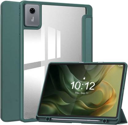 Proelite Flip Cover for Motorola Pad 60 Neo 11 inch, Smart Flip Case Cover with Pen Holder, [Transparent Back]