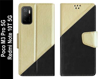 SBMS Flip Cover for Poco M3 Pro 5G / Redmi Note 10T 5G Back Cover Case with Magnatic Closure