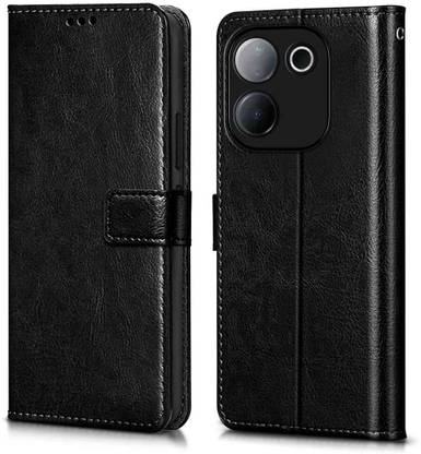 WOW Imagine Flip Cover for iQOO Z9s Pro 5G | Vivo T3 Pro 5G, (Flexible | Leather Finish | Card Pockets Wallet & Stand |