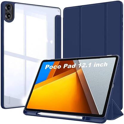 Proelite Flip Cover for Poco Pad 12.1 inch Cover, Transparent Flip Case [supports Auto Sleep Wake Function]