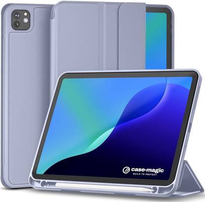 Case-Magic Flip Cover for iPad Pro 11 inch 4th Gen Folio Case Cover with Auto Sleep/Wake Trifold Stand,Pencil Holder