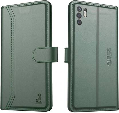 AIBEX Flip Cover for Redmi Note 10T 5G / Poco M3 Pro 5G|Premium Leather Finish | Magnetic Closure | Kickstand