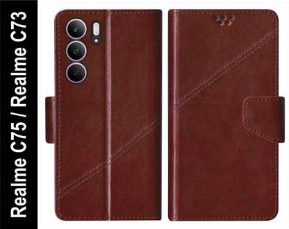 SBMS Flip Cover for Realme C75 5G / Realme C73 5G Back Cover Case with Magnatic Closure