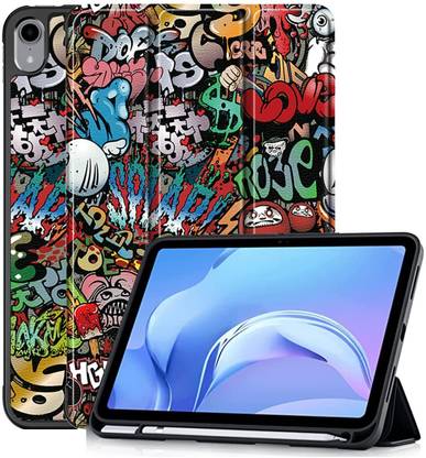 Proelite Flip Cover for iPad (A16) 11th/10th Gen (2025/2022) [Left Side Pencil Holder] [Soft Flexible Case]