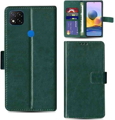 Kalua Mall Flip Cover for Redmi 9C mobile flip cover | Redmi M2006C3MG mobile flip cover | Green