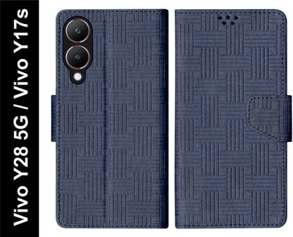 SBMS Flip Cover for Vivo Y17s / Vivo Y28 5G / Vivo Y28 Back Cover Case with Magnatic Closure