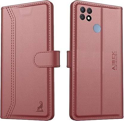 AIBEX Flip Cover for Oppo A15 / Oppo A15s| Premium Leather Finish | Magnetic Closure | Kickstand Feature