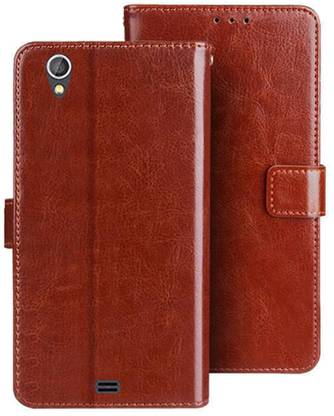 HANIRY Flip Cover for Gionee P4s flip cover / P4S flip cover / Brown