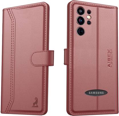 AIBEX Flip Cover for Samsung Galaxy S23 Ultra 5G|Premium Leather Finish | Magnetic Closure | Kickstand Feature