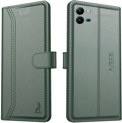 AIBEX Flip Cover for Vivo V25 5G| Premium Leather Finish | Magnetic Closure | Kickstand Feature | Shockproof