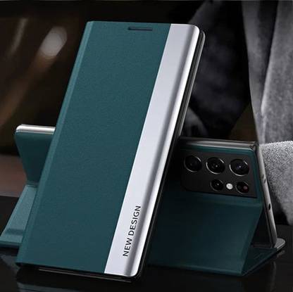 protectify Flip Cover for Galaxy S21 Ultra 5G Magnetic Flip Leather Case