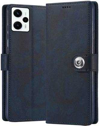 ClickAway Flip Cover for Redmi Poco F5 5G | Premium Luxury Button Design Magnetic Back Cover