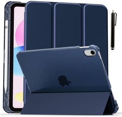 Proelite Flip Cover for iPad (A16) 11th/10th Gen (2025/2022) Case, Flip Case Translucent Back & Pencil Holder