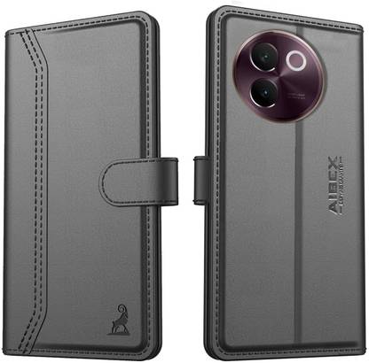 AIBEX Flip Cover for Vivo V30e 5G |Premium Leather Finish | Magnetic Closure | Kickstand Feature | Shockproof
