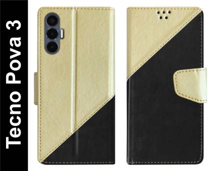SBMS Flip Cover for Tecno Pova 3 Back Cover Case with Magnatic Closure