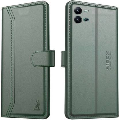 AIBEX Flip Cover for Vivo V25 5G| Premium Leather Finish | Magnetic Closure | Kickstand Feature | Shockproof