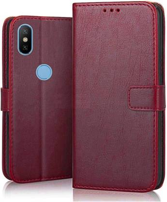 Luxury Counter Flip Cover for Xiaomi Redmi Mi A2 | Top Notch Business Class Wallet Back Cover Case