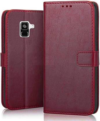 Luxury Counter Flip Cover for Samsung Galaxy A8 Plus | Top Notch Business Class Wallet Back Cover Case