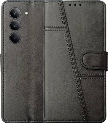 सुपर-मी REALME 14X 5G | ARROW COVER | Heavy Magnet | Scratch-Free Vegan Leather | 3 Pockets | के लिए
