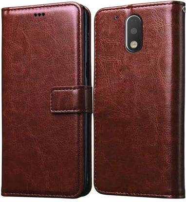 Finaux Flip Cover for Shockproof Vintage Flip Back Cover for Motorola Moto G4 Plus