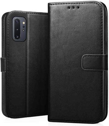 ClickAway Flip Cover for Samsung Galaxy Note 10 Plus, Note 10 Pro | Leather Finish | Inside TPU with Card Pockets