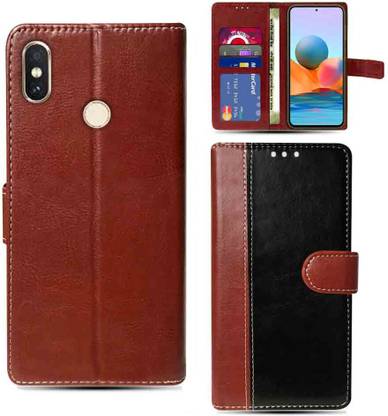 Kalua Mall Flip Cover for Redmi Note 5 Pro folding cover | Redmi MEI7S folding cover | Black, Brown