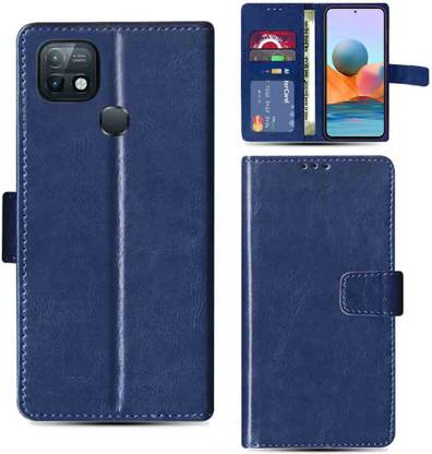 Kalua Mall Flip Cover for Infinix Hot 10i flip cover | Infinix X659B flip cover | Blue