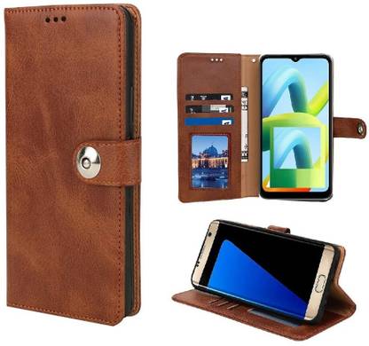 Greno Deals Flip Cover for Mi Redmi Note 3 | Premium Button Design Magnetic Back Cover