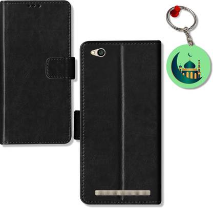 HANIRY Flip Cover for Redmi 5A flip case | MCI3B flip case | Free Keychain | Black