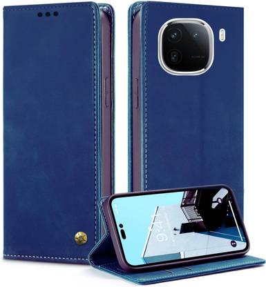 GoPerfect Wallet Case Cover for iQOO 12 5G, Premium Imported Business Series Flip Back Cover