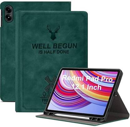 Proelite Flip Cover for Redmi Pad Pro 12.1" Case, Deer Flip case Cover with Pen Holder [Auto Sleep Wake Feature]